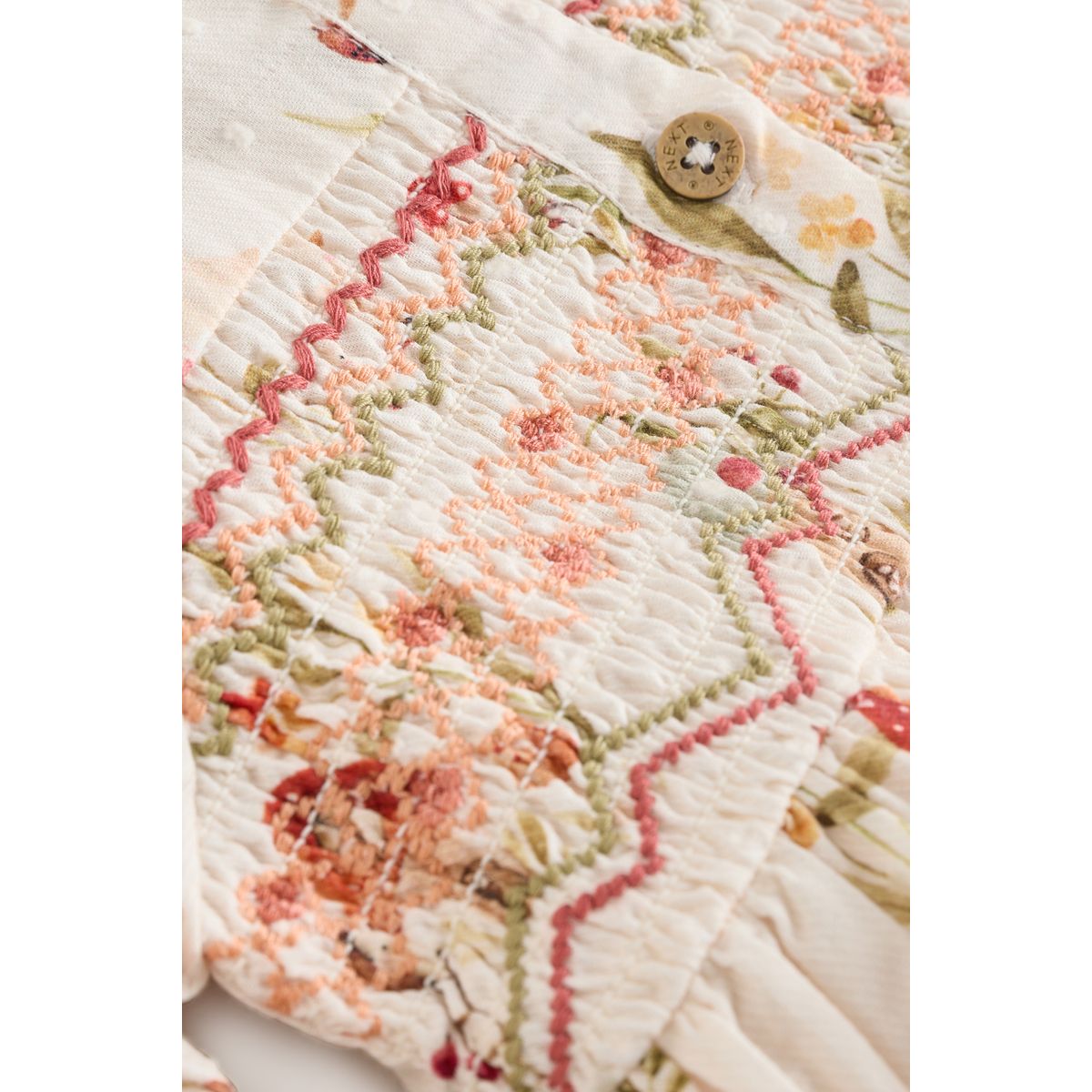 Robe bébé avec col imprimé floral crème/personnage, NEXT