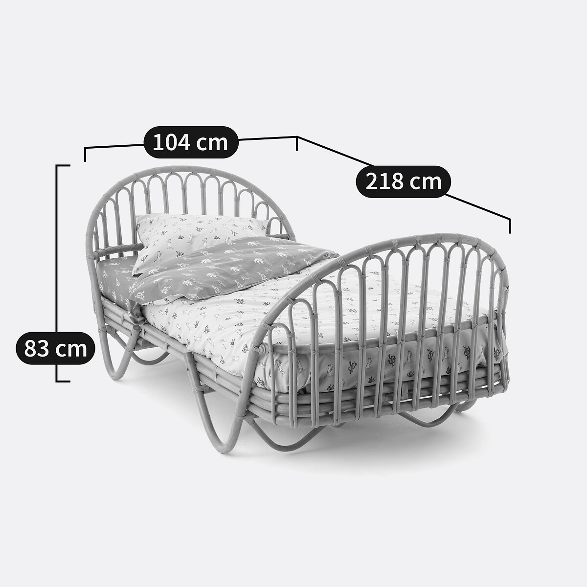 Malu Vintage Rattan Child Bed natural, LA REDOUTE INTERIEURS
