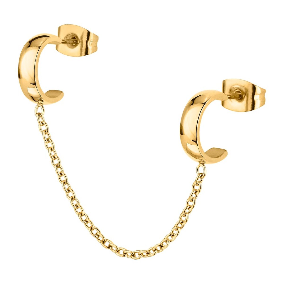 Mono-Boucle d'oreille CLEOR en Acier Jaune or, CLEOR
