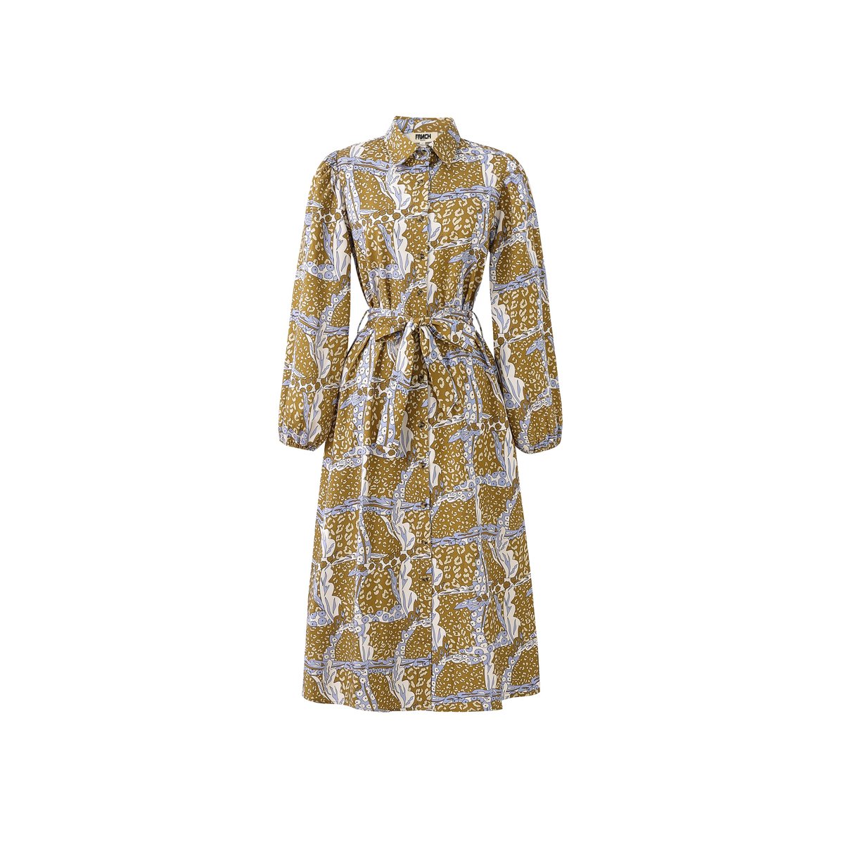Robe en coton BENGAL leo marron ocre, FRNCH