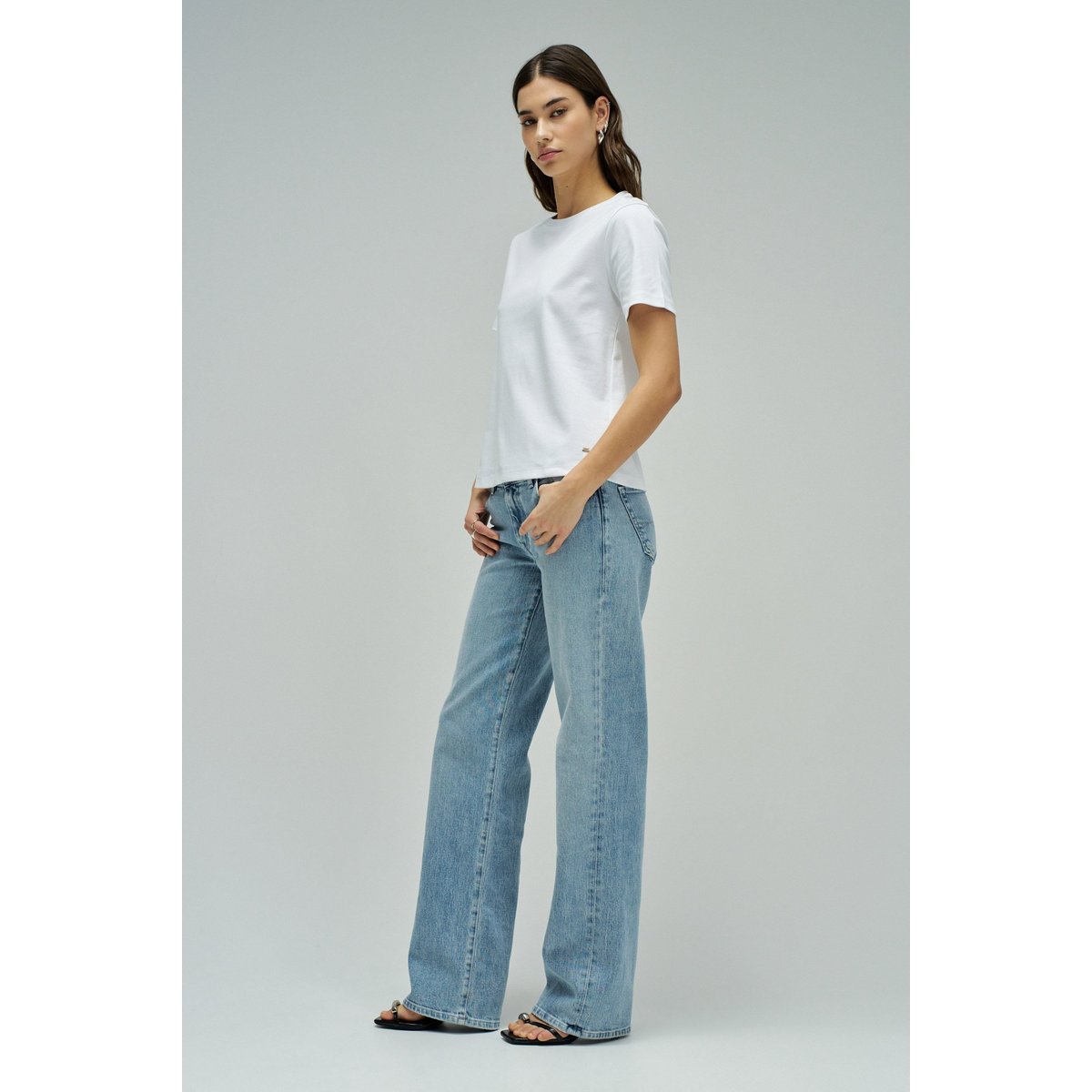 T-SHIRT BASIQUE blanc, SALSA JEANS