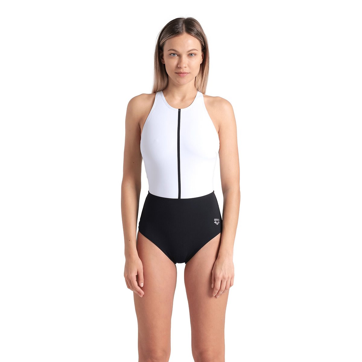 Maillot de bain 1 pièce Silvia Shapewear noir/blanc, ARENA