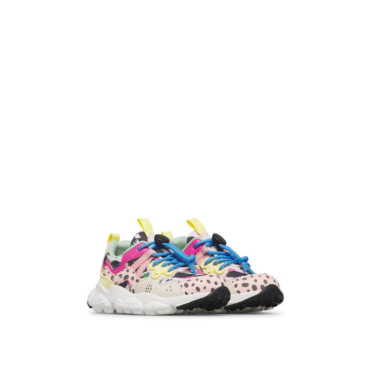 Sneakers en simili cuir et tissu technique YAMANO 3 JUNIOR. rose-beige-, NATURINO