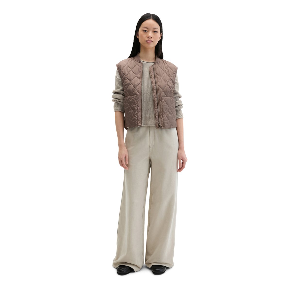 Gilet matelassé escamotable MOP x Function en polyester recyclé marron, MARC O'POLO