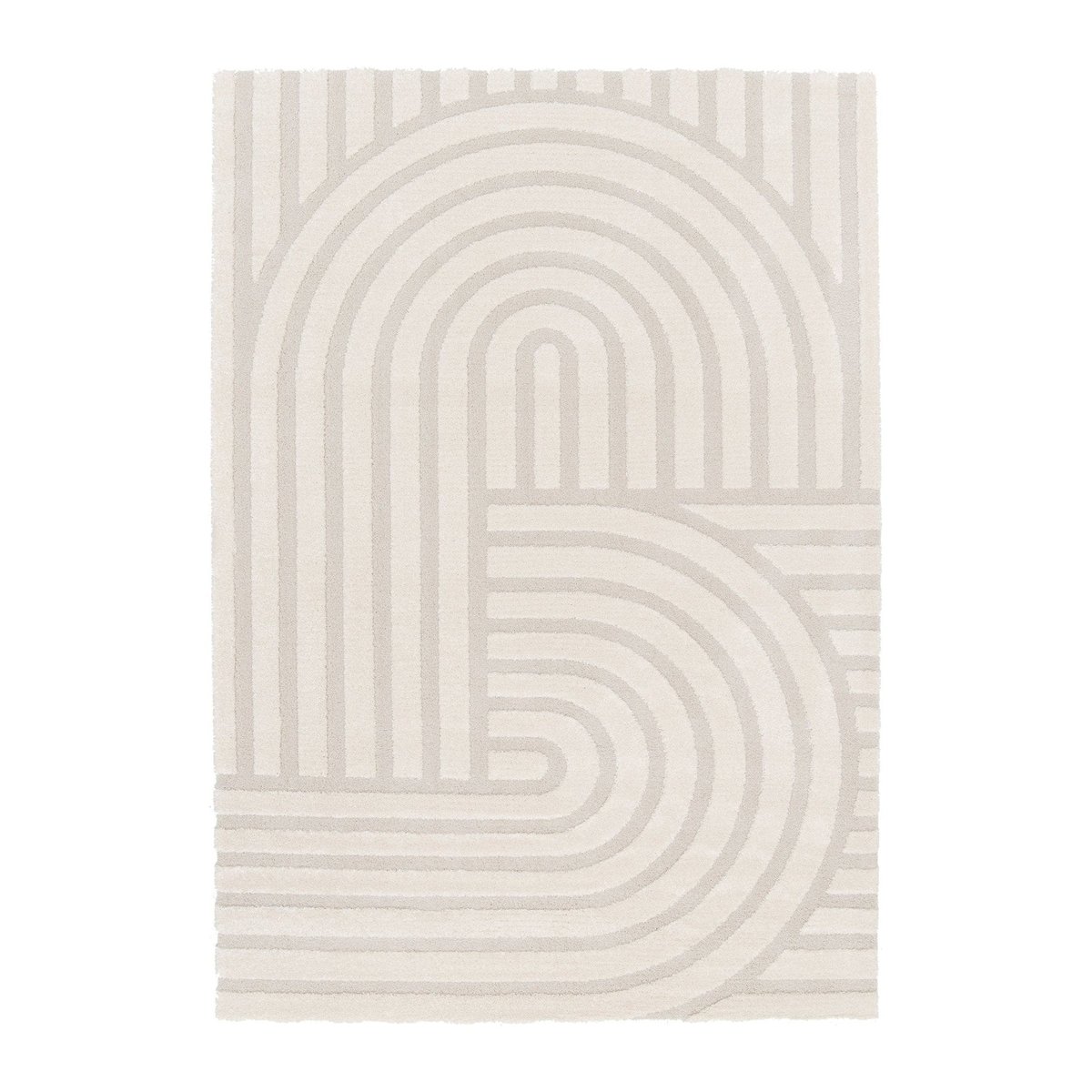 Tapis design avec effet relief BALTUS beige sable, AFK LIVING