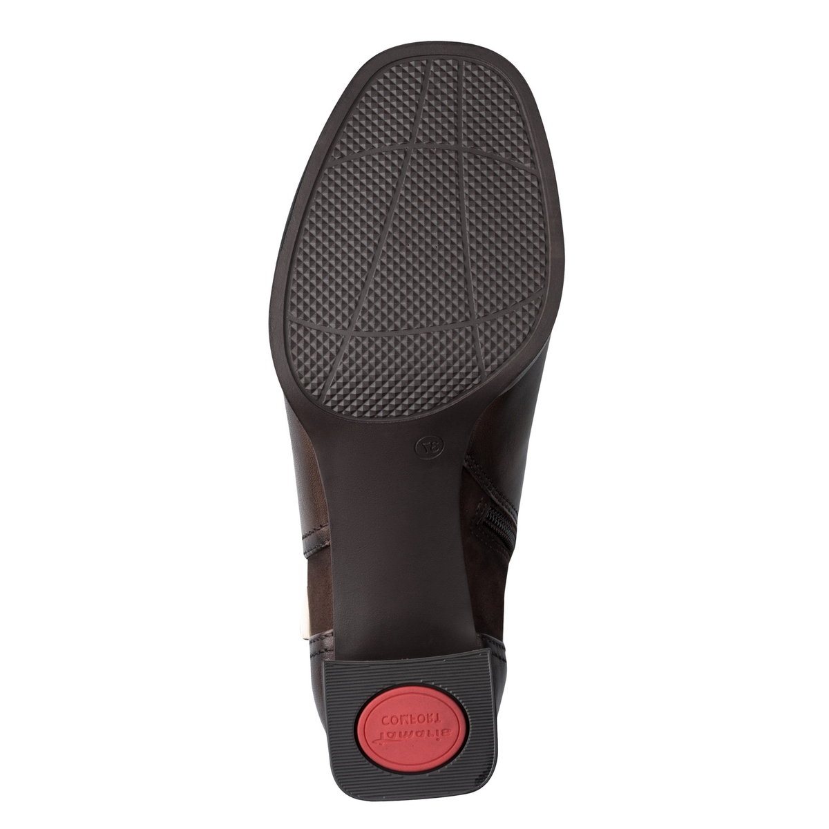 Bottes talon bloc marron mocca, TAMARIS