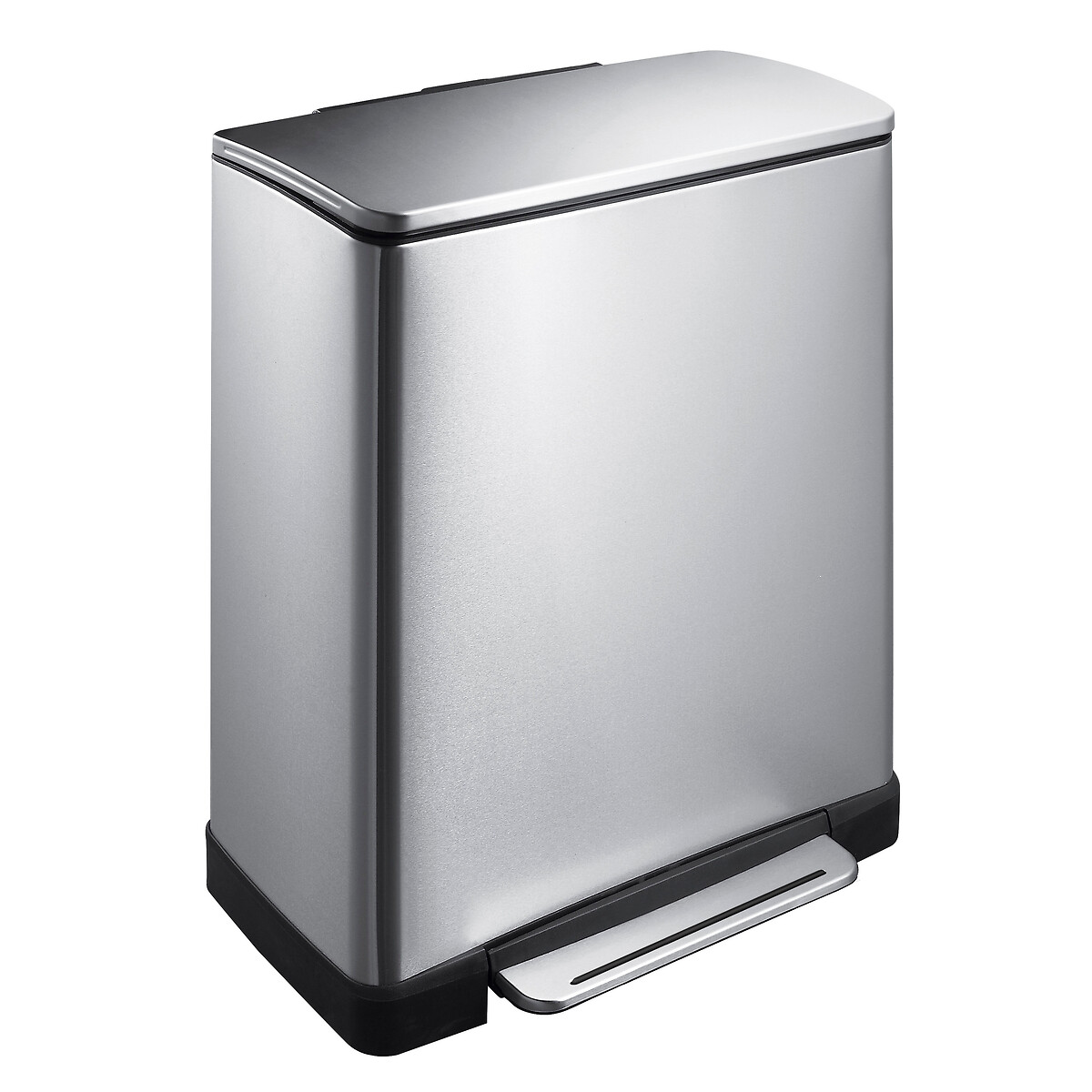 Balde de Pedal Recycle E-Cube 28+18L, EKO inox mate, EKO
