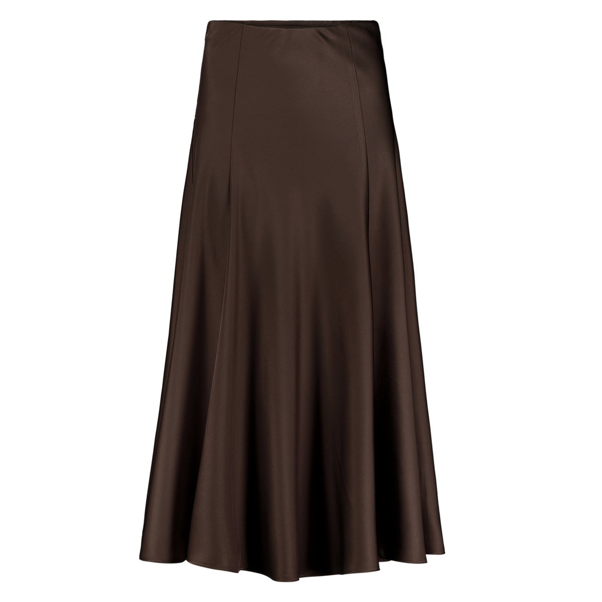 Jupe en satin à jupe évasée chocolate plum, ZERO