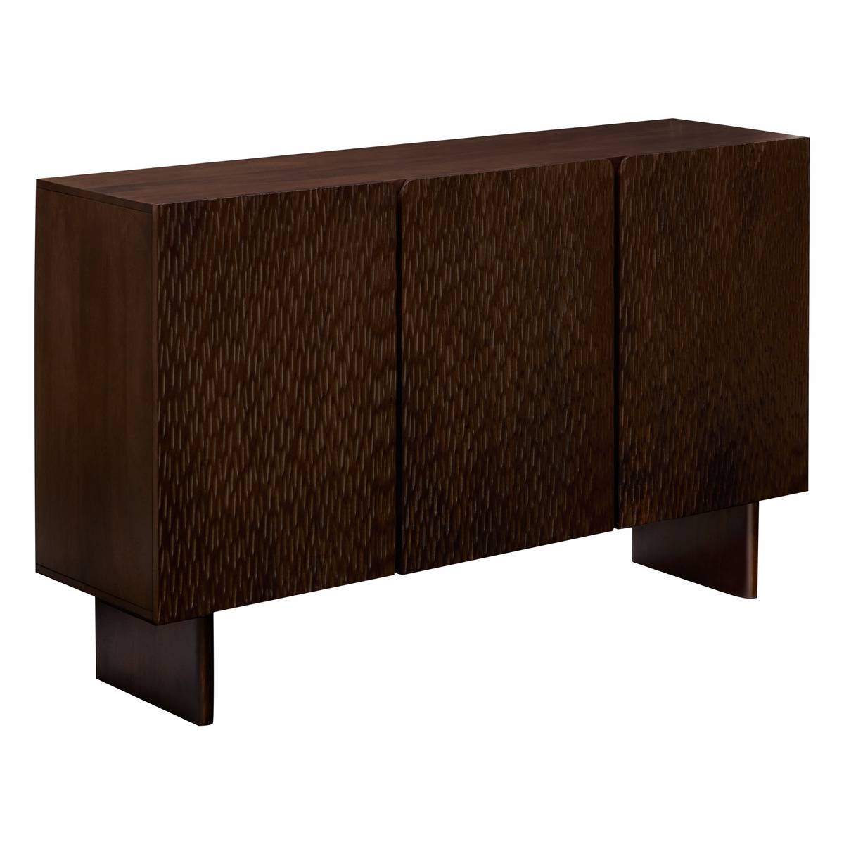 Buffet rectangulaire avec portes en manguier NYERO marron, ATMOSPHERA