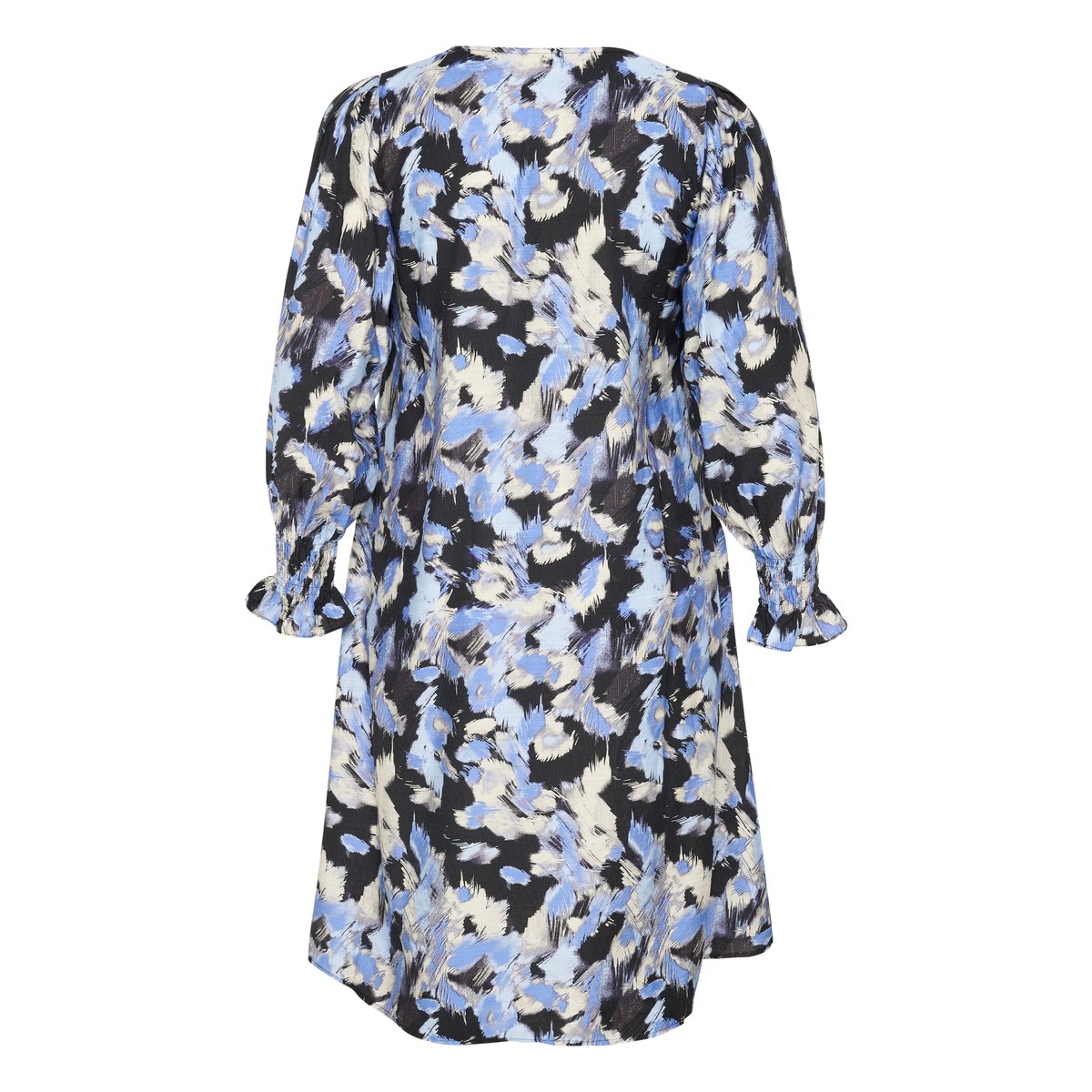Dress noir/bleu graphic strokes, KAFFE CURVE