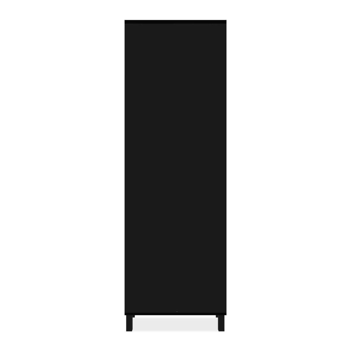Vitrine de rangement avec miroir, 2 portes RAVEN noir, PIER IMPORT