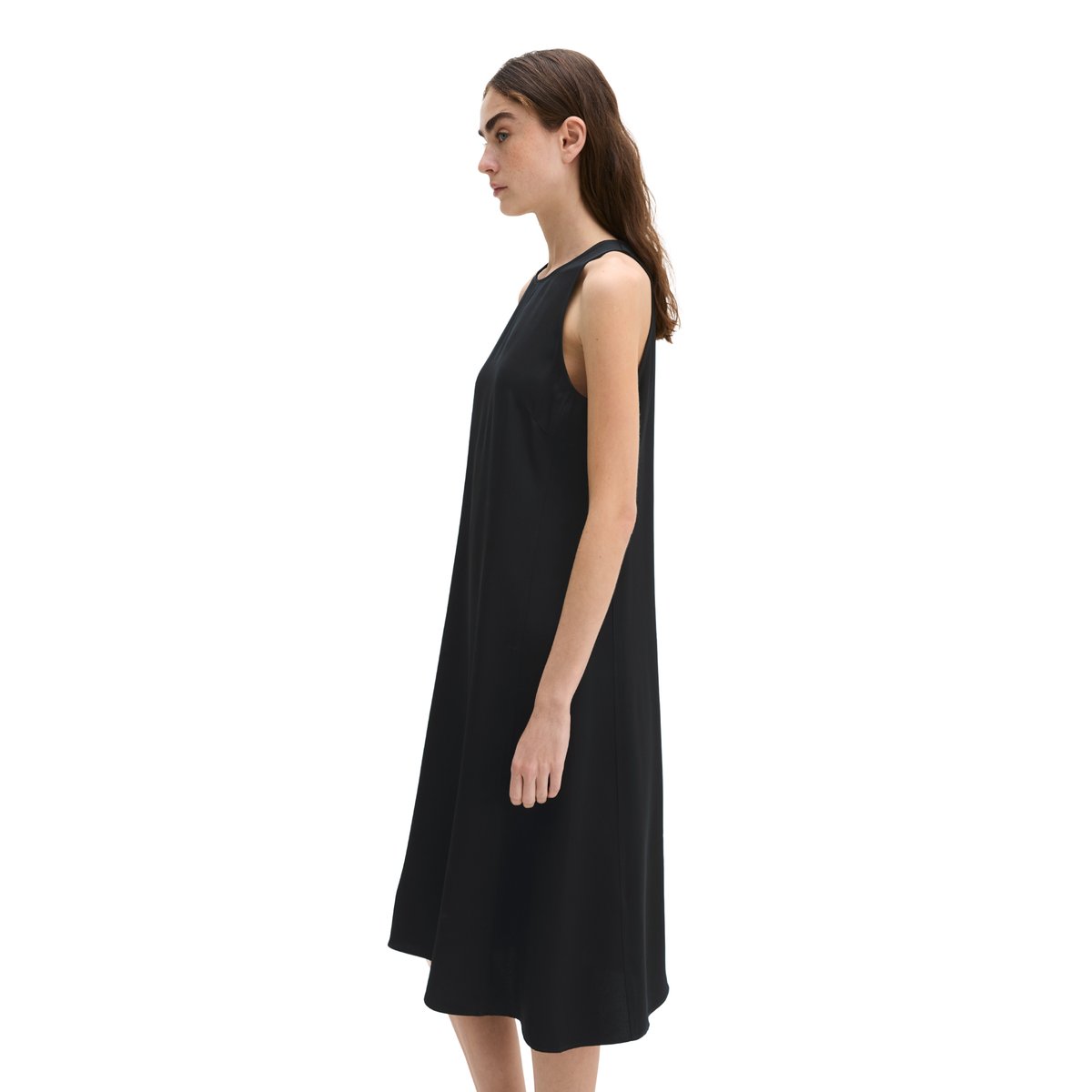 Robe fourreau évasée en sergé de viscose noble noir, MARC O'POLO