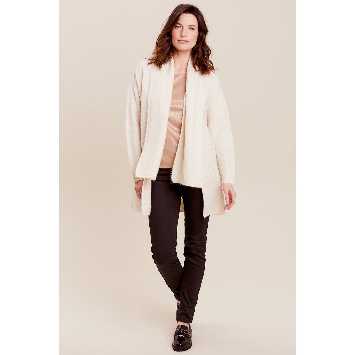 Gilet manches longues creme, BREAL