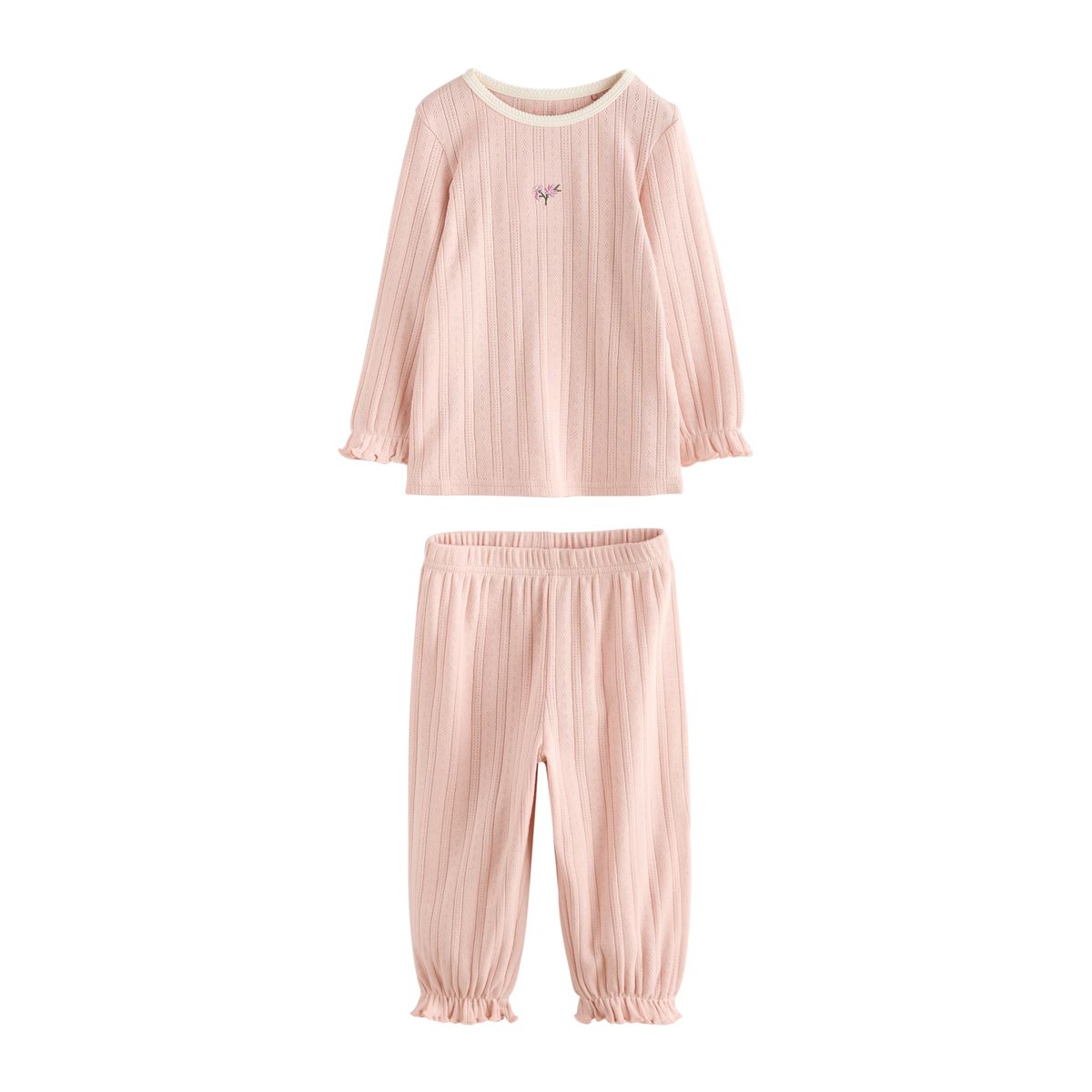 Pyjama style jogging en pointelle, lot de 2 rose, NEXT