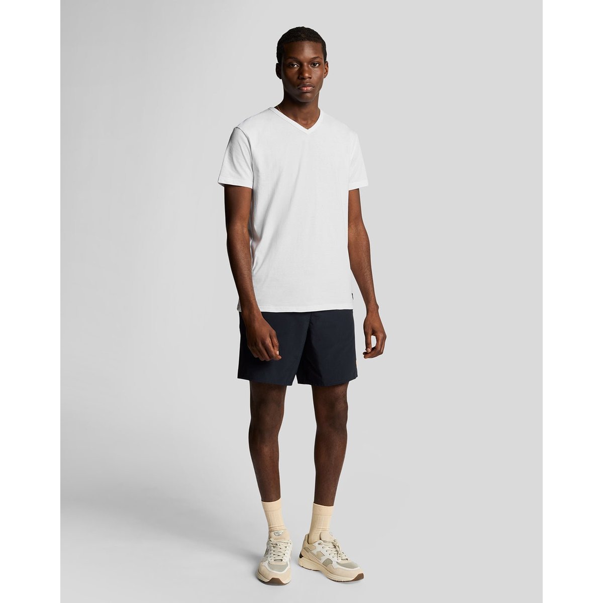 Lot de 3 T-shirts col V lounge blanc, LYLE & SCOTT