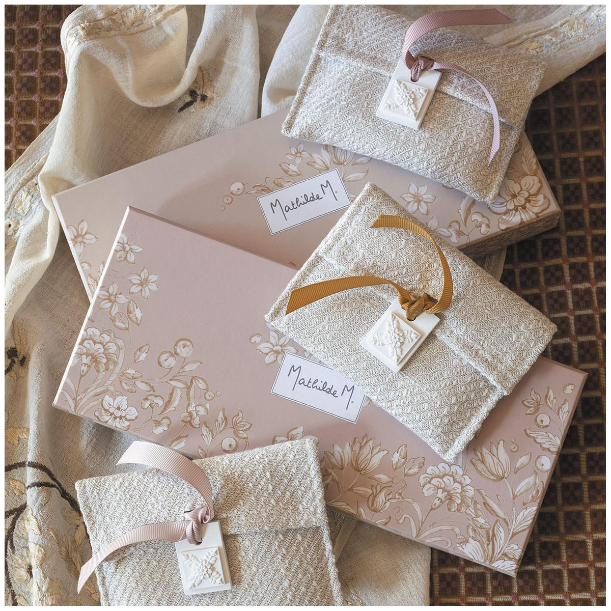 Coffret de 2 pochettes parfumées - Fleur de Coton blanc, MATHILDE M