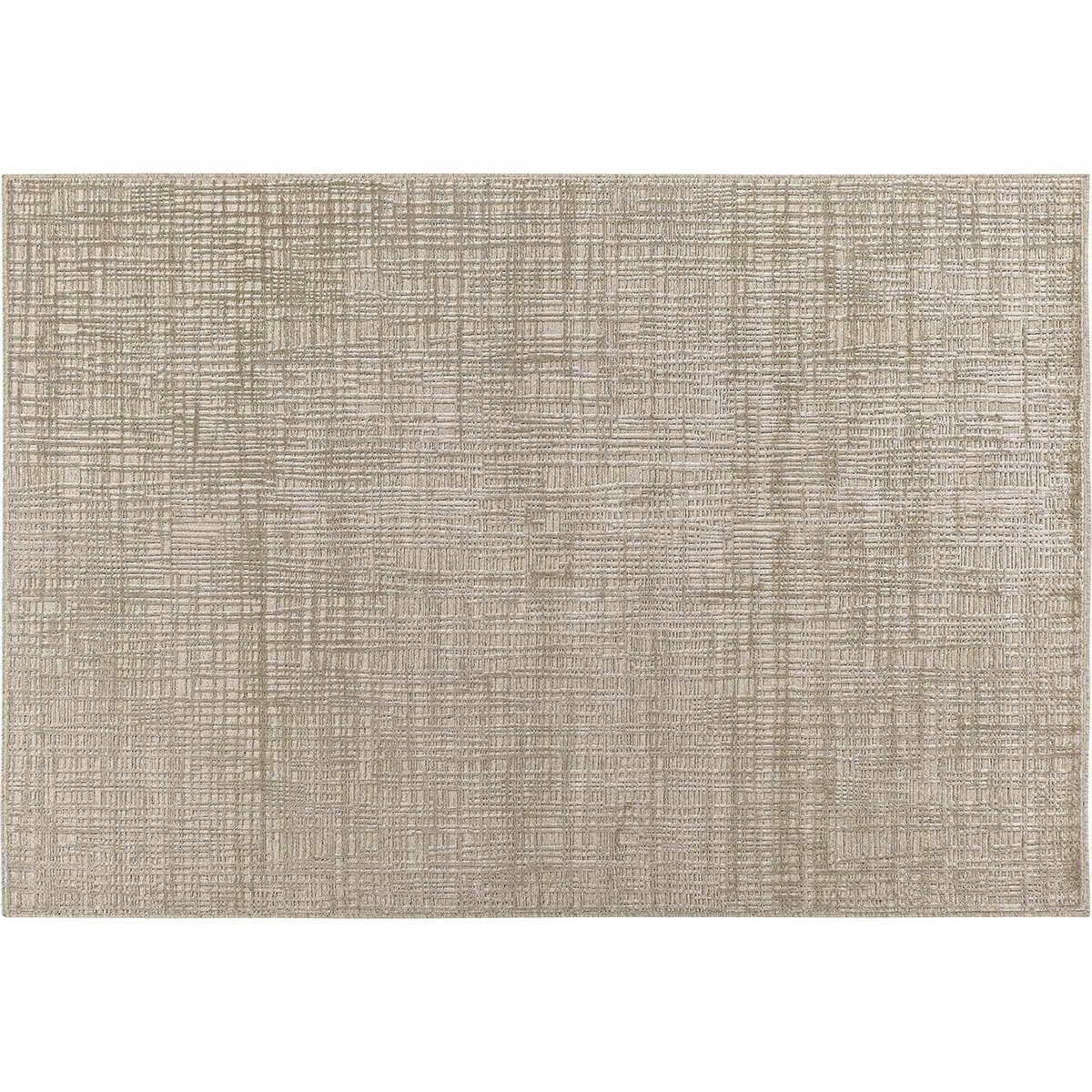 Tapis classique en laine et viscose toucher doux beige clair naturel, RECOLLECTION