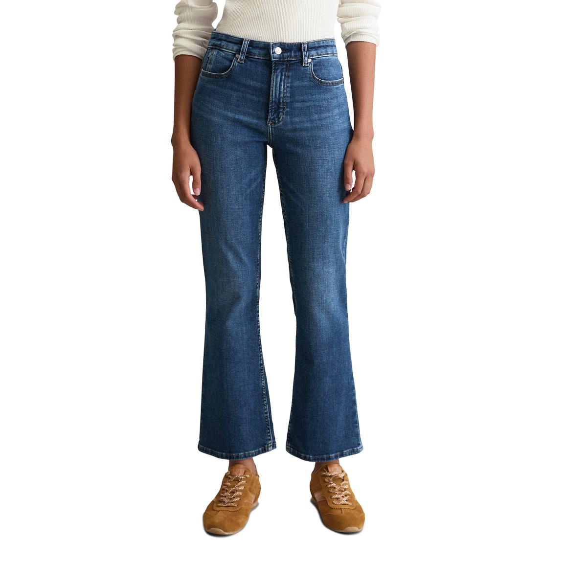Jeans modèle Josina bootcut en Organic Cotton Stretch bleu foncé, MARC O’POLO DENIM