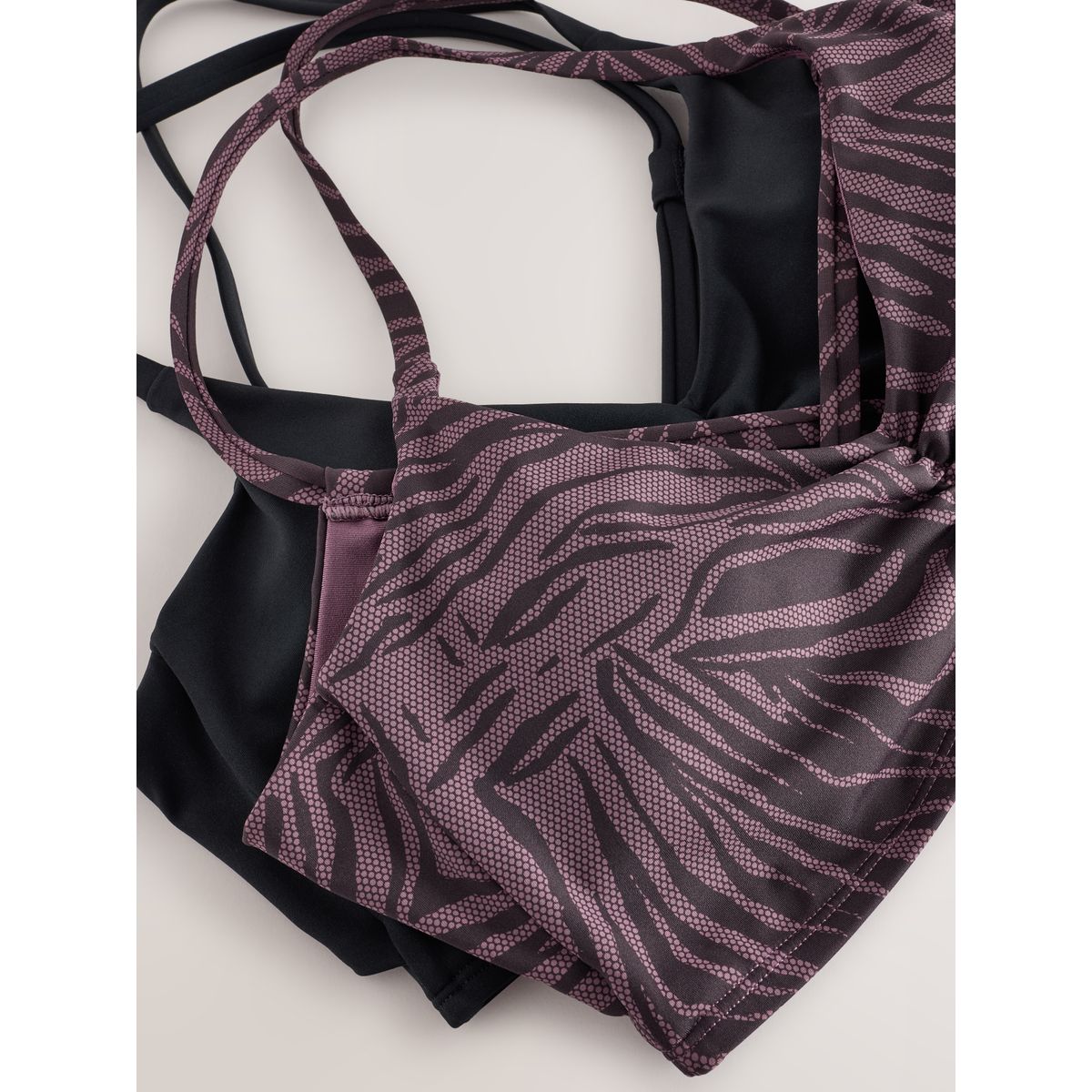 Brassière sport à bretelles au dos, lot de 2 noir/rose, NEXT