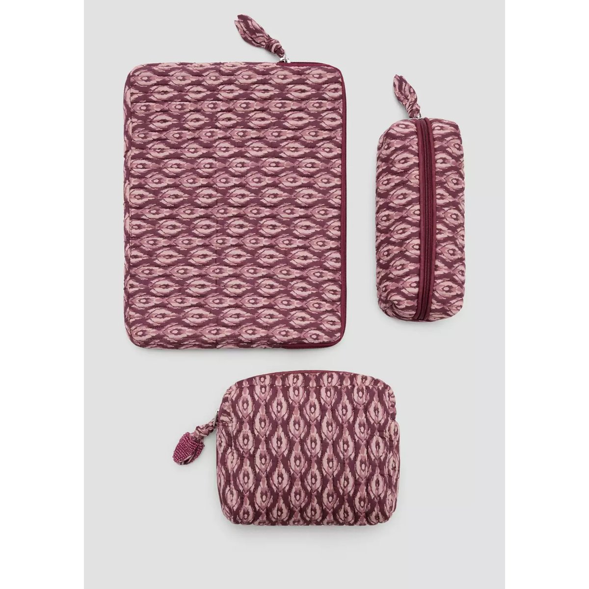 Trousse de toilette imprimée en coton rose, MANGO TEEN