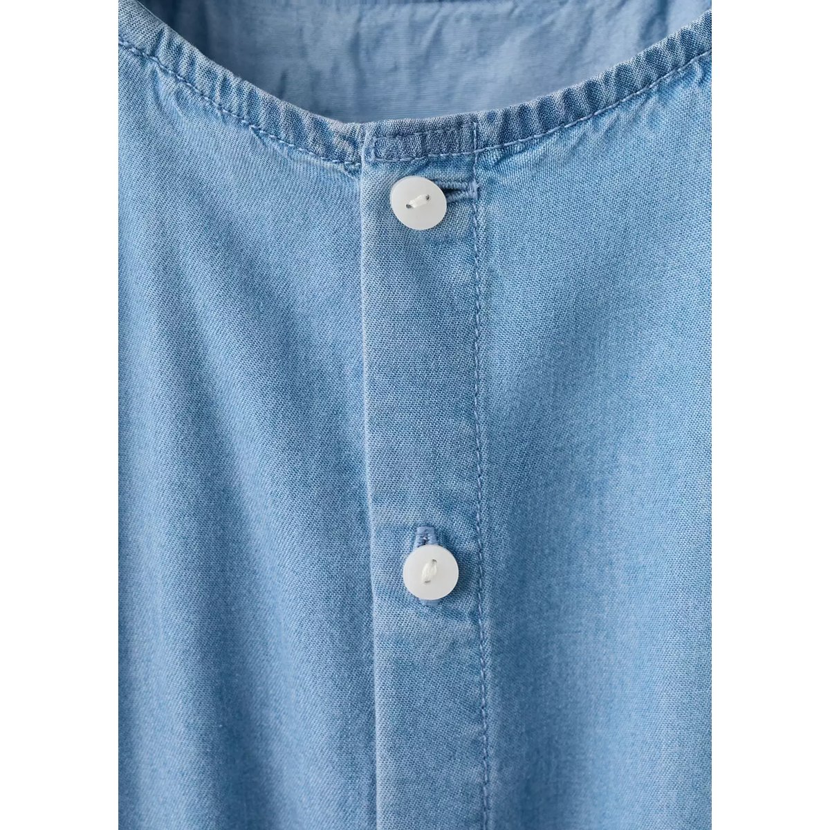 Combinaison en lyocell à détails découpes bleu moyen, MANGO KIDS