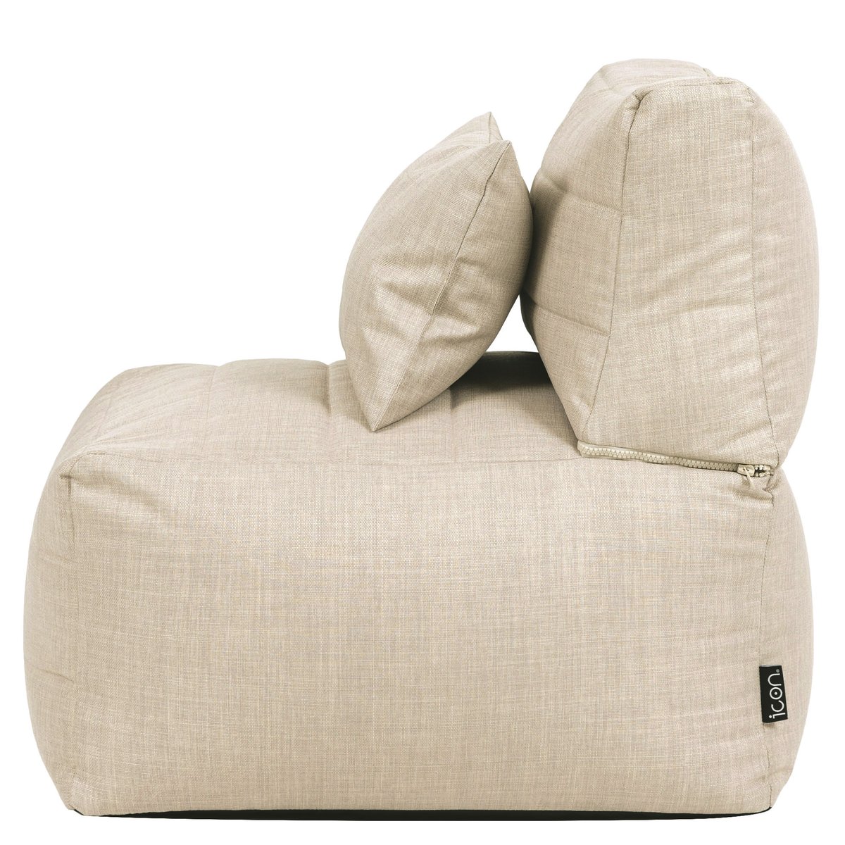 Pouf fauteuil modulaire en tissu tissé d'intérieur et d'extérieur Oeko-Tex® - NOA beige, ICON