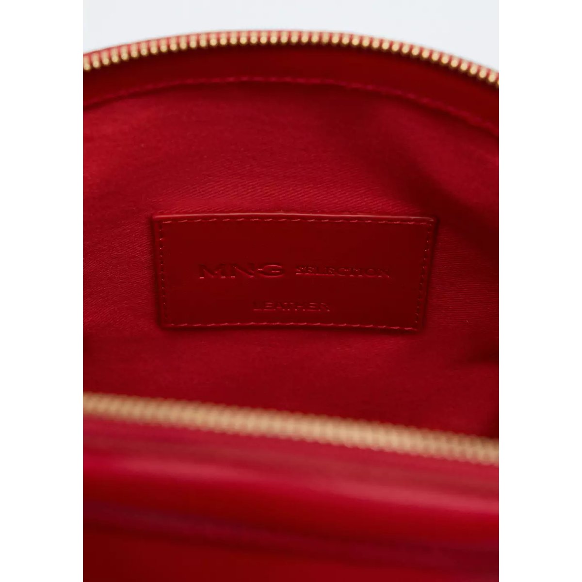 Sac pochette cuir rouge, MANGO