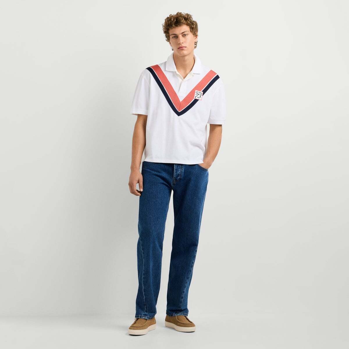 Polo Piqué Coupe Casual blanc, PEPE JEANS