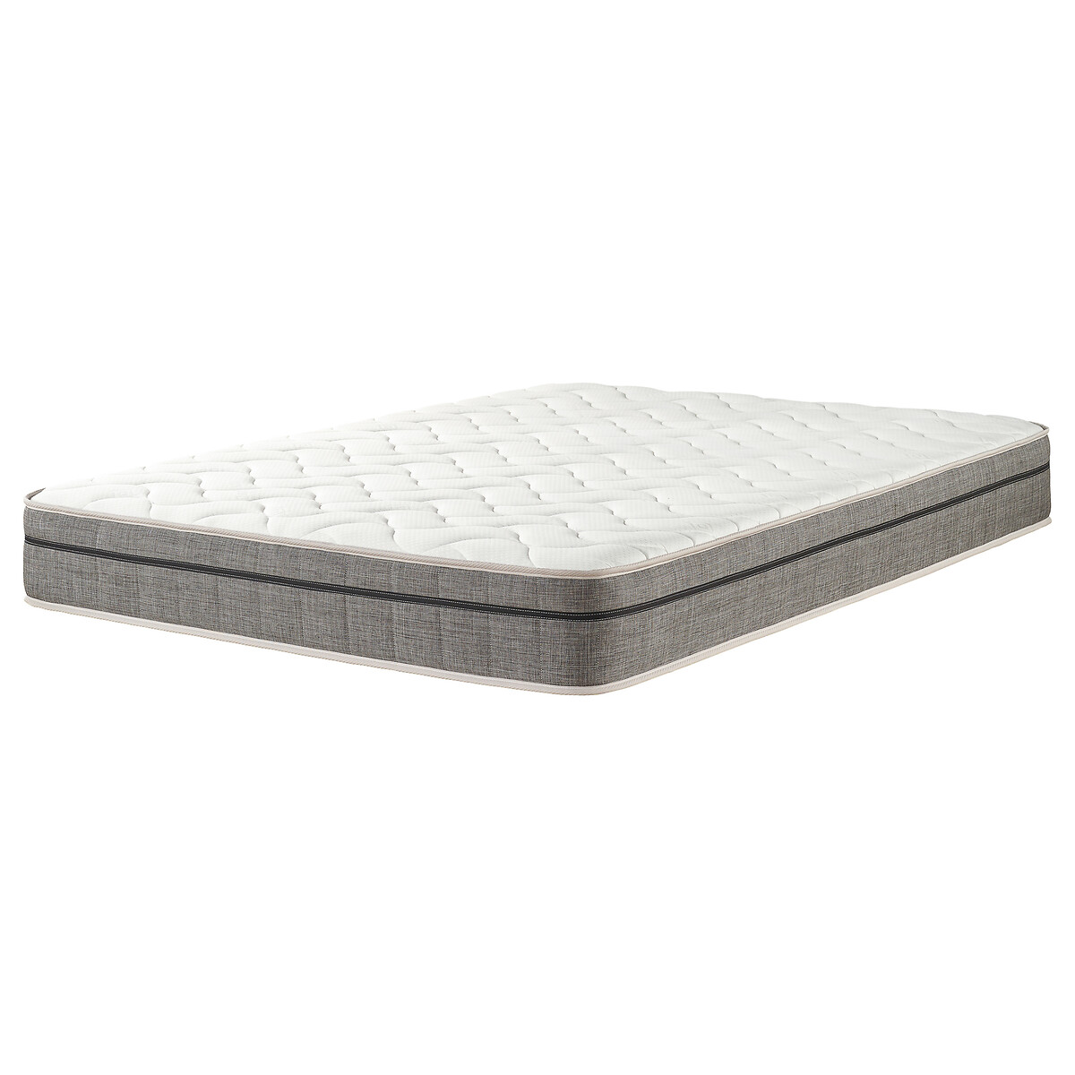 Grant Linen Divan Bed with 2 Drawers and Pocket+ Memory Mattress Set silver-coloured, ASPIRE
