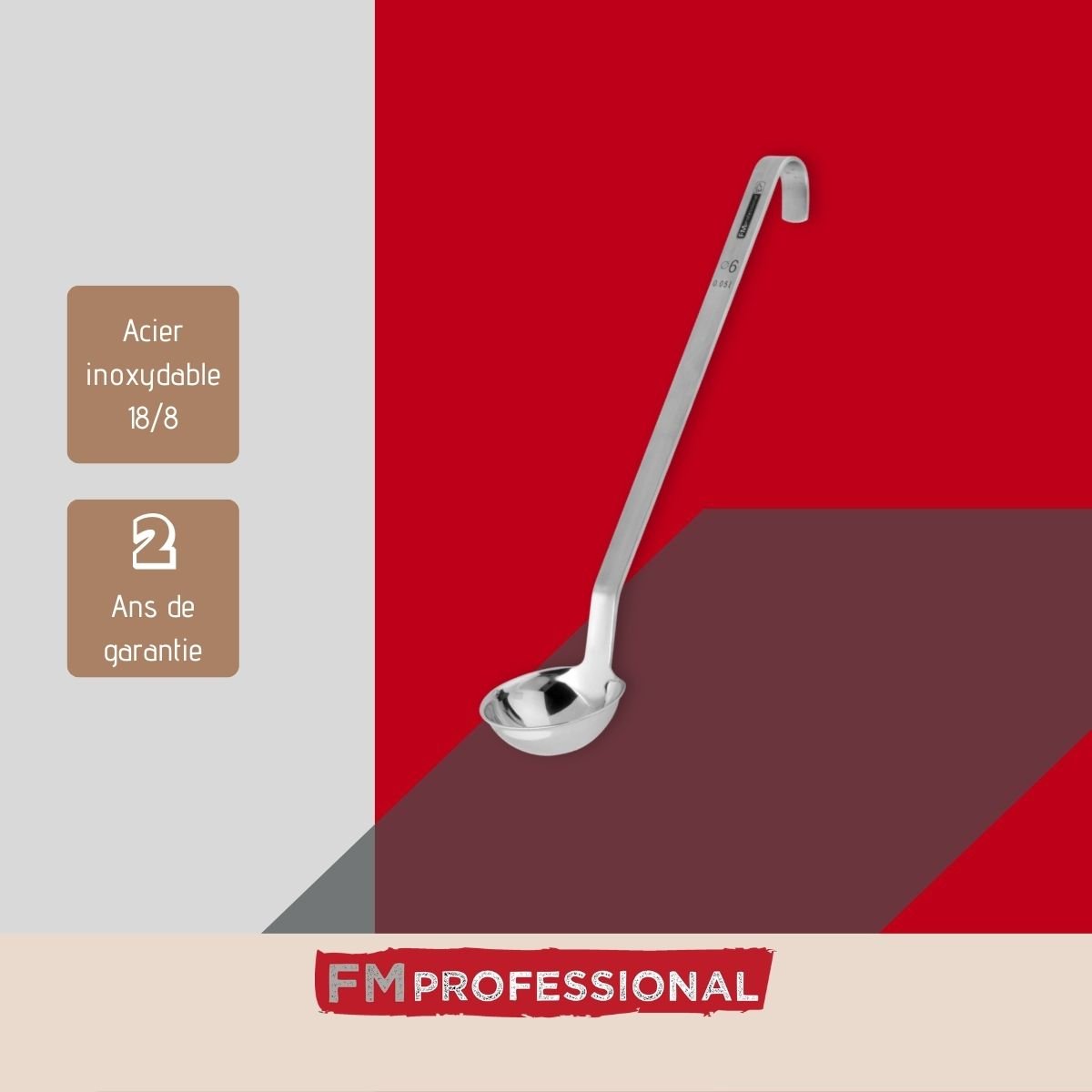 Louche de cuisine HOME gris, FM PROFESSIONAL