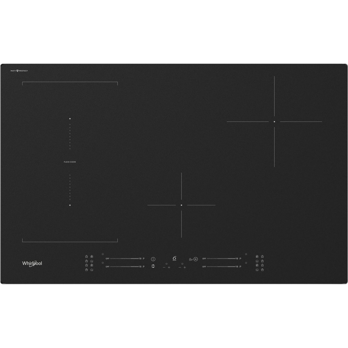 Plaque induction WLS3777NEBM  Matt protect couleur unique, WHIRLPOOL