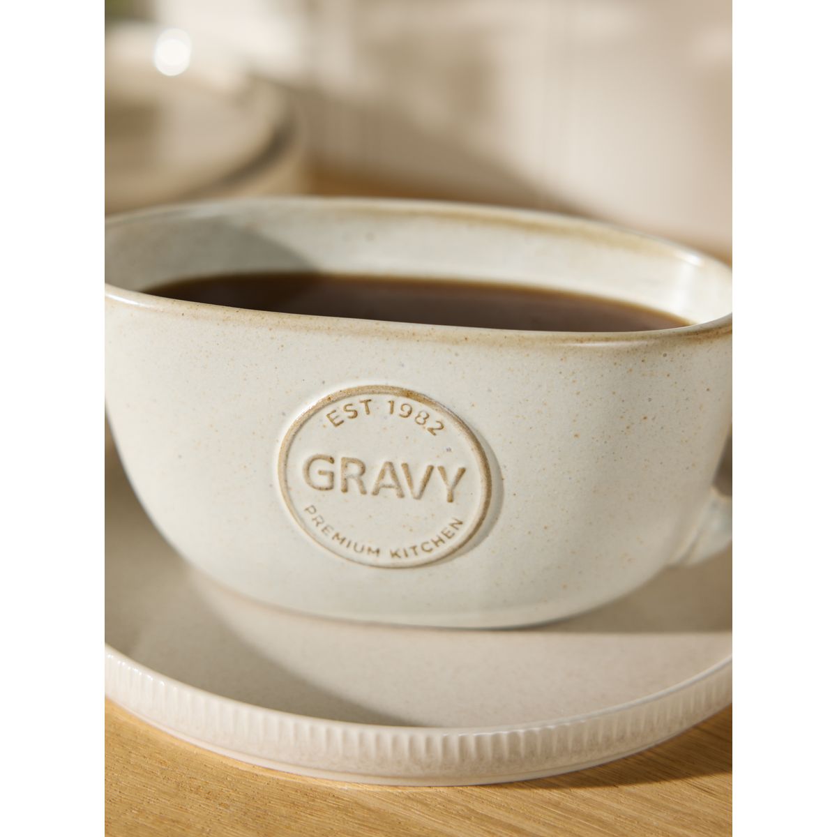 Saucière avec badge style rustique naturel, NEXT