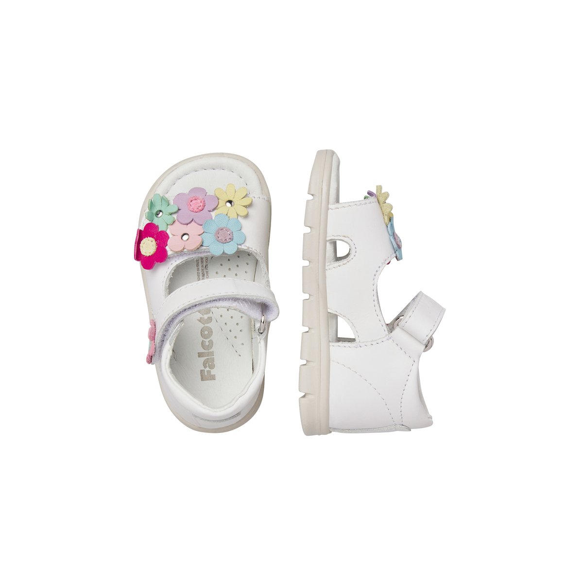 Sandales en cuir SLAMMY blanc-, FALCOTTO