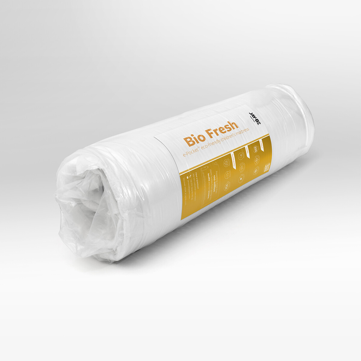 Jay-Be® Bio Fresh e-Pocket Eco-Friendly Children's Mattress white + yellow, JAY-BE