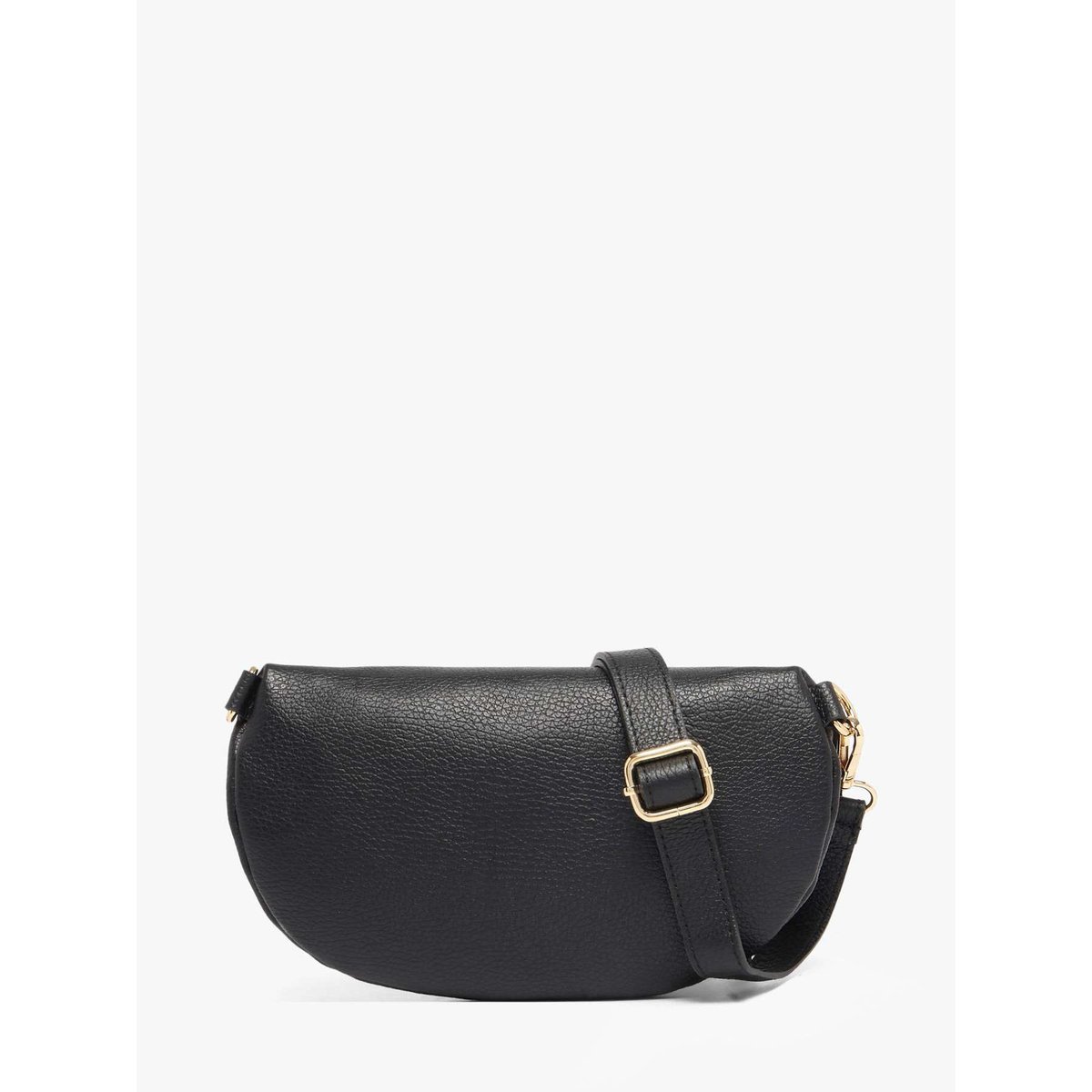 Sac banane cuir nero, MILANO