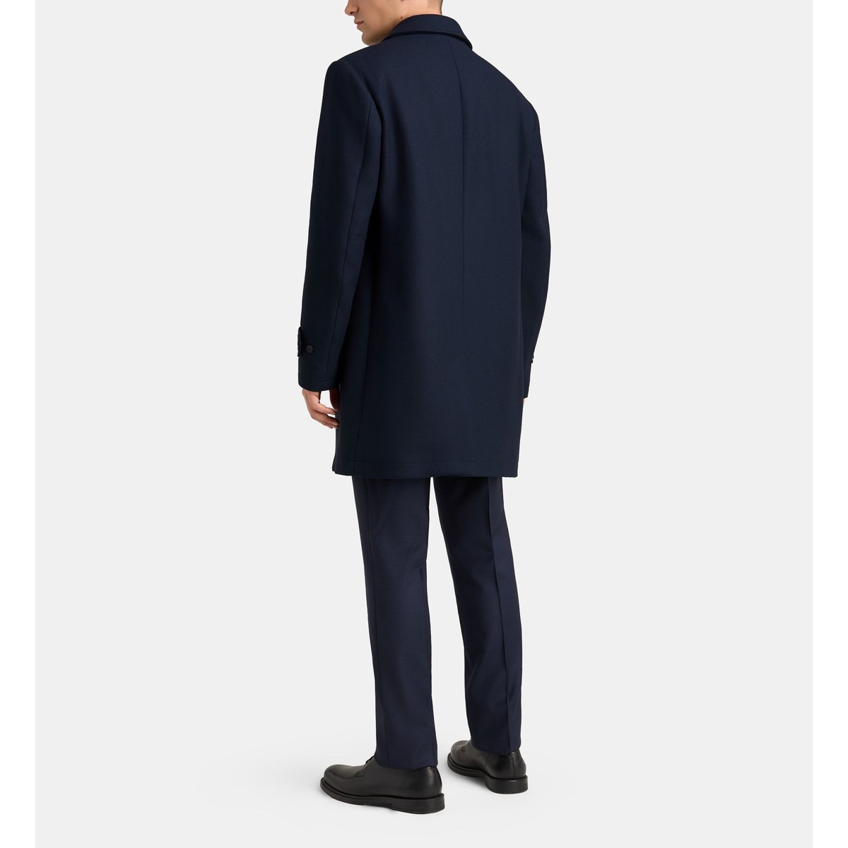 Manteau droit bari new col bleu marine, COMPTOIR GL