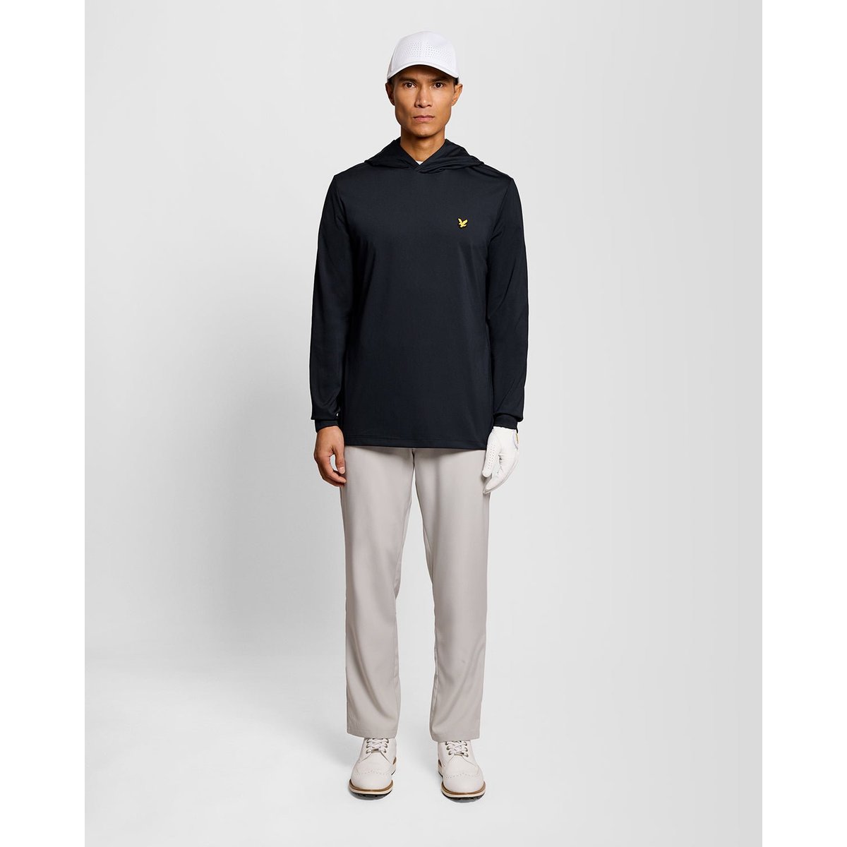 Couche intermédiaire performance à capuche bleu foncé marine, LYLE & SCOTT