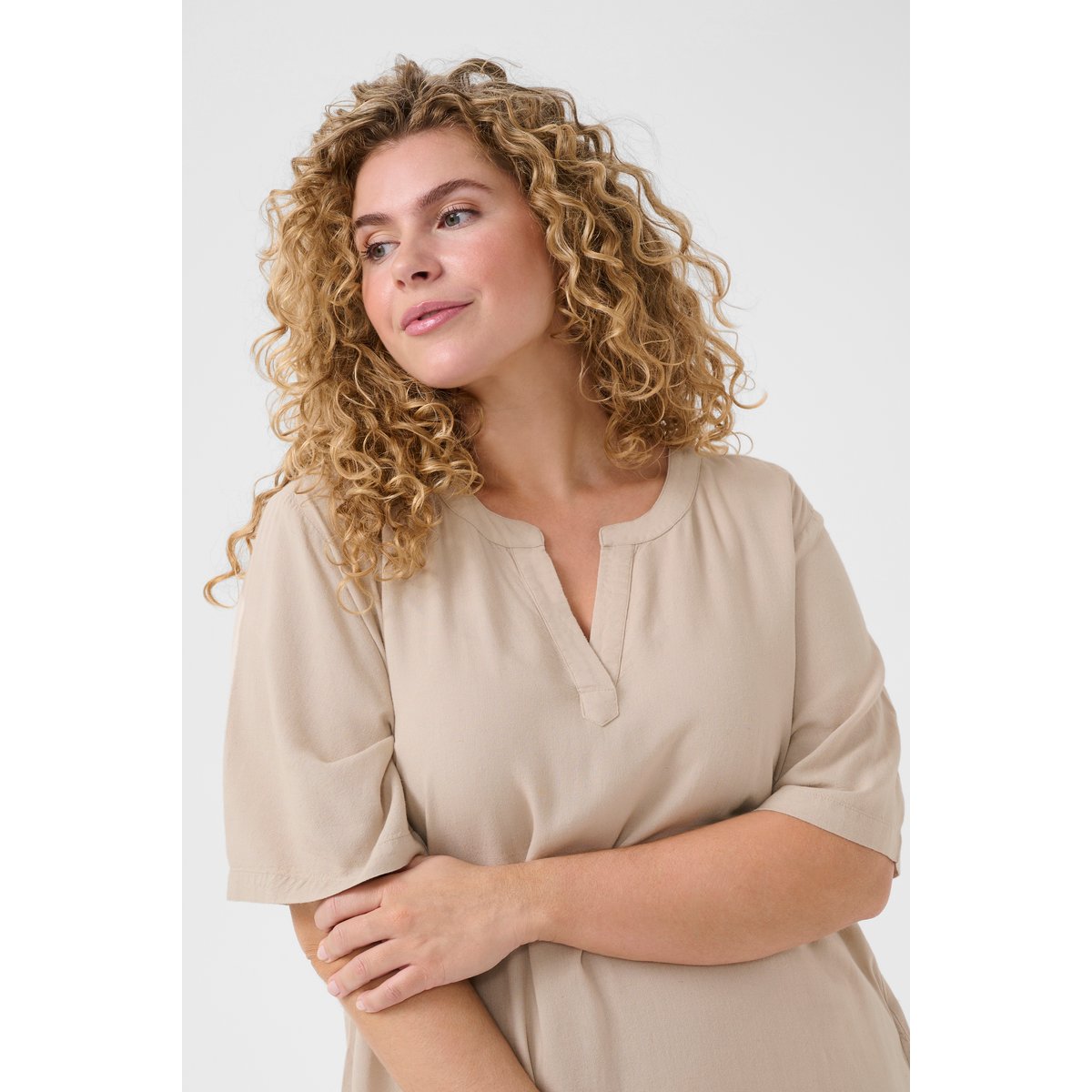Robe gris feather gray, KAFFE CURVE