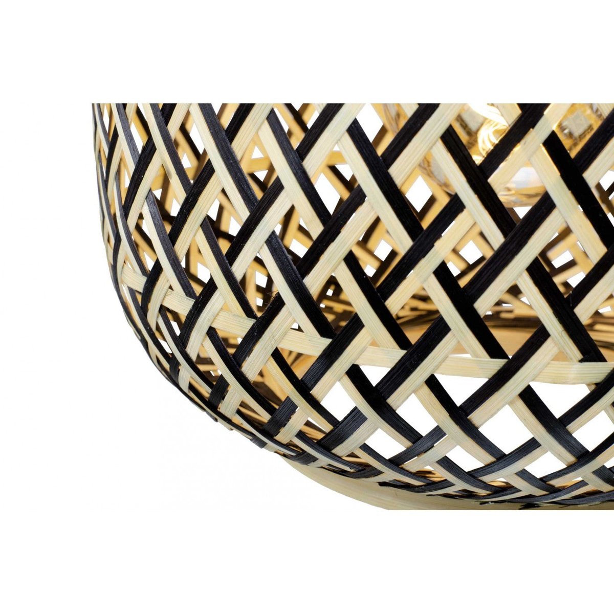 Suspension en bambou bicolore, MINELLE noir et naturel, C-CREATION