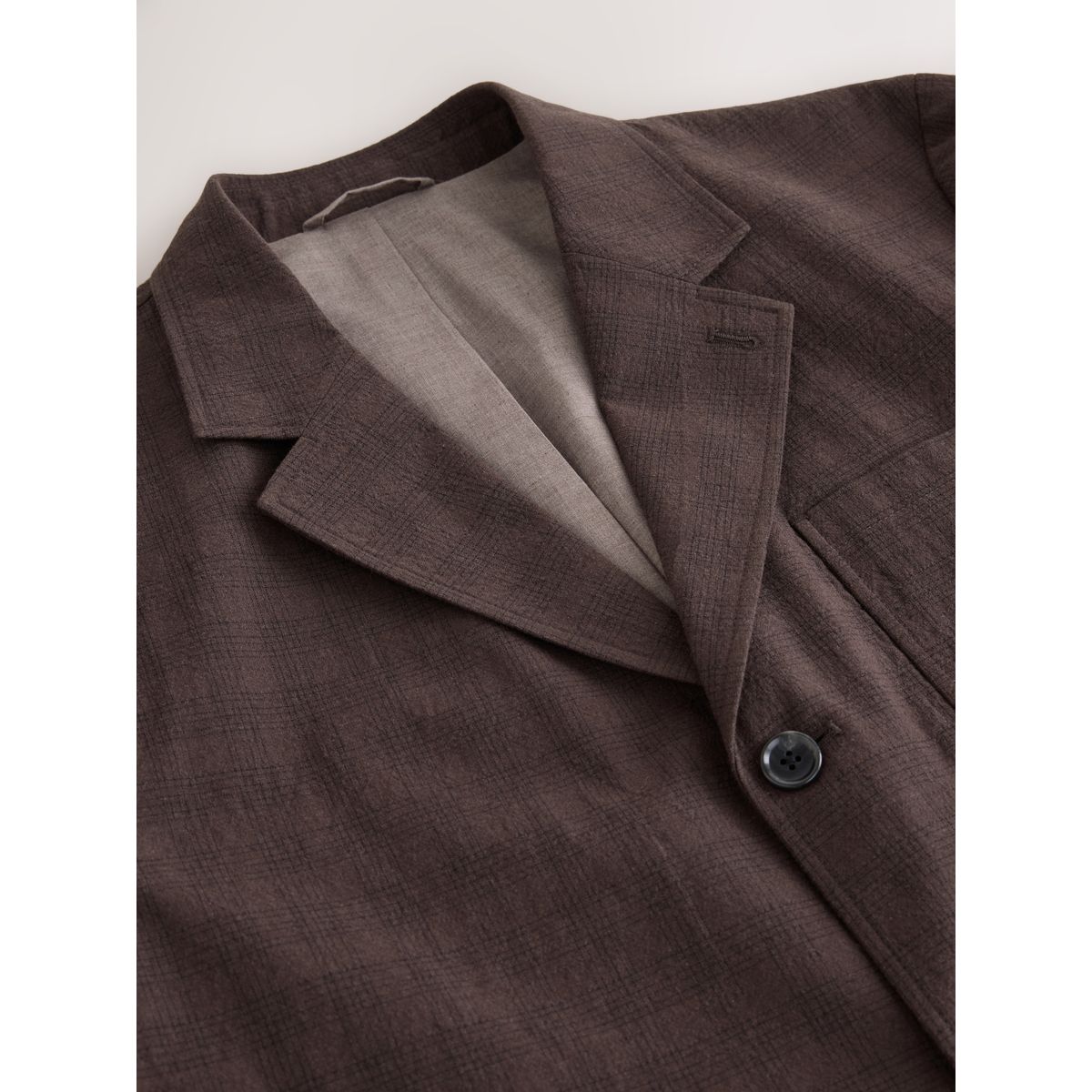Veste de costume décontractée en coton marron, NEXT