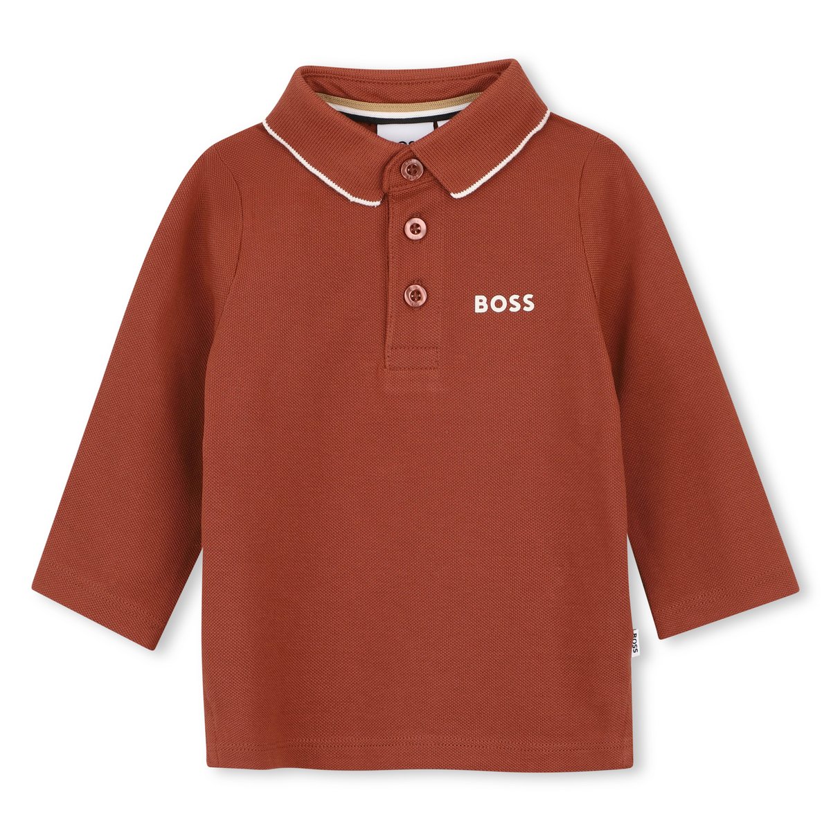 Polo manches longues rouge, BOSS KIDSWEAR