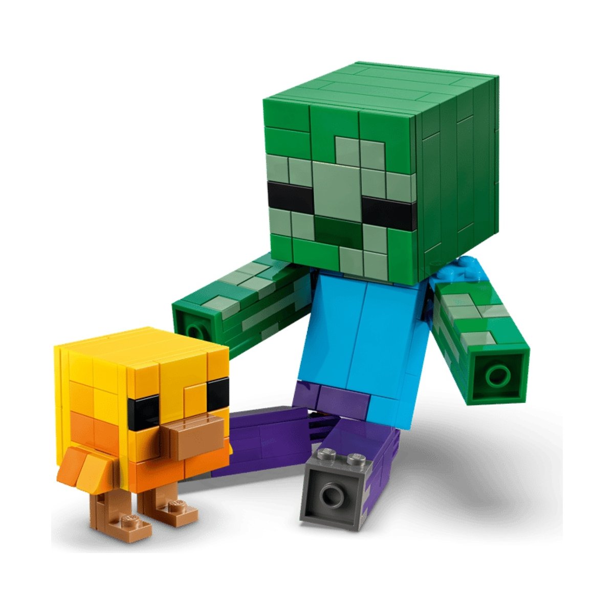 Poule chevauchée multicolore, LEGO