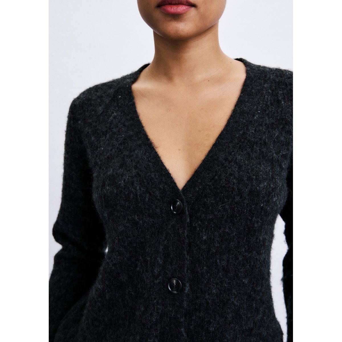 Cardigan Shiomi en laine SHIOMI anthracite, FRNCH