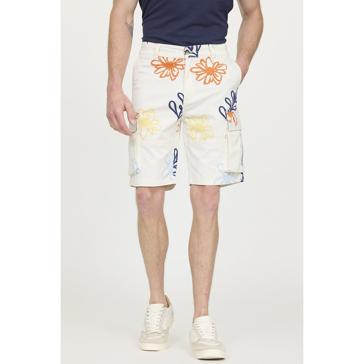 Short coton regular NOCK aop fleur, LEE COOPER