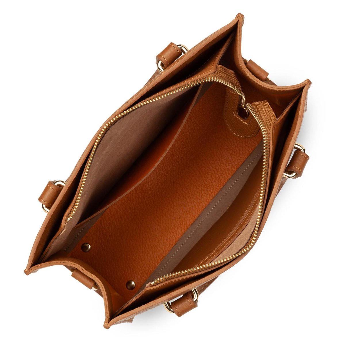 Sac à main, Made in France FOULONNÉ DOUBLE DAILY camel - in - orange, LANCASTER