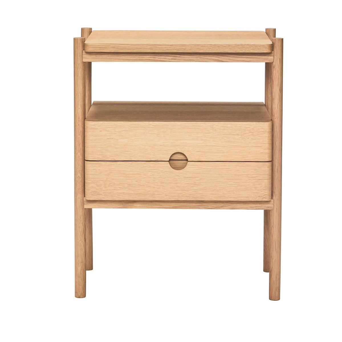 Table de chevet bois tiroirs Appeal bois clair, HUBSCH