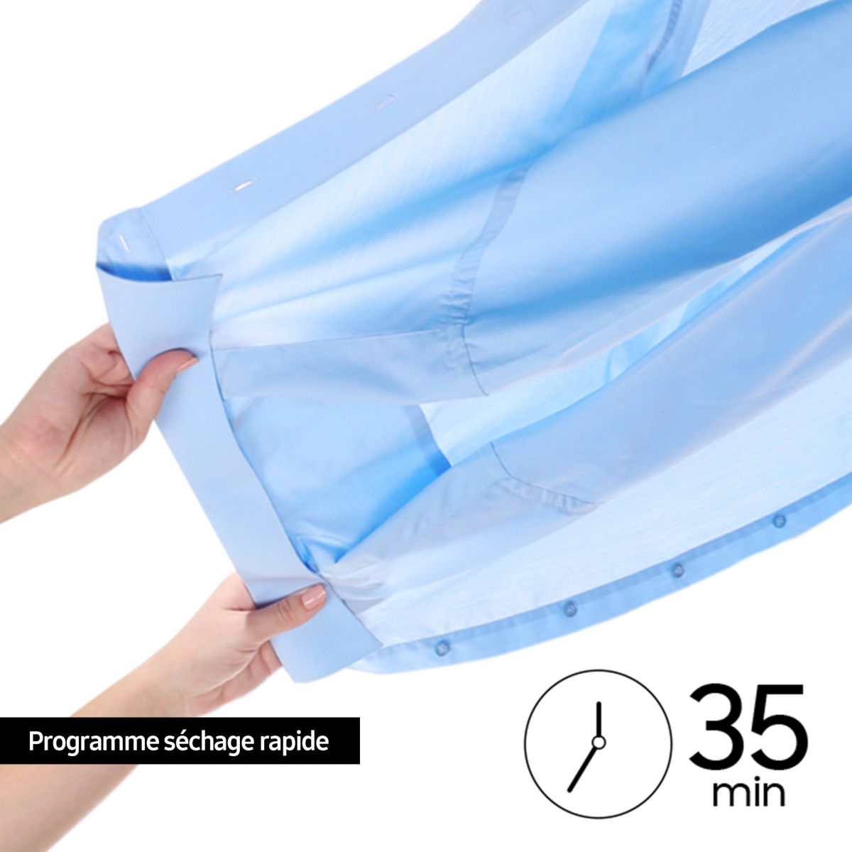 Sèche linge pompe à chaleur DV90BB7445GWS3 - 9kg - Idéal famille & Séchage super rapide & Bespoke AI blanc, SAMSUNG