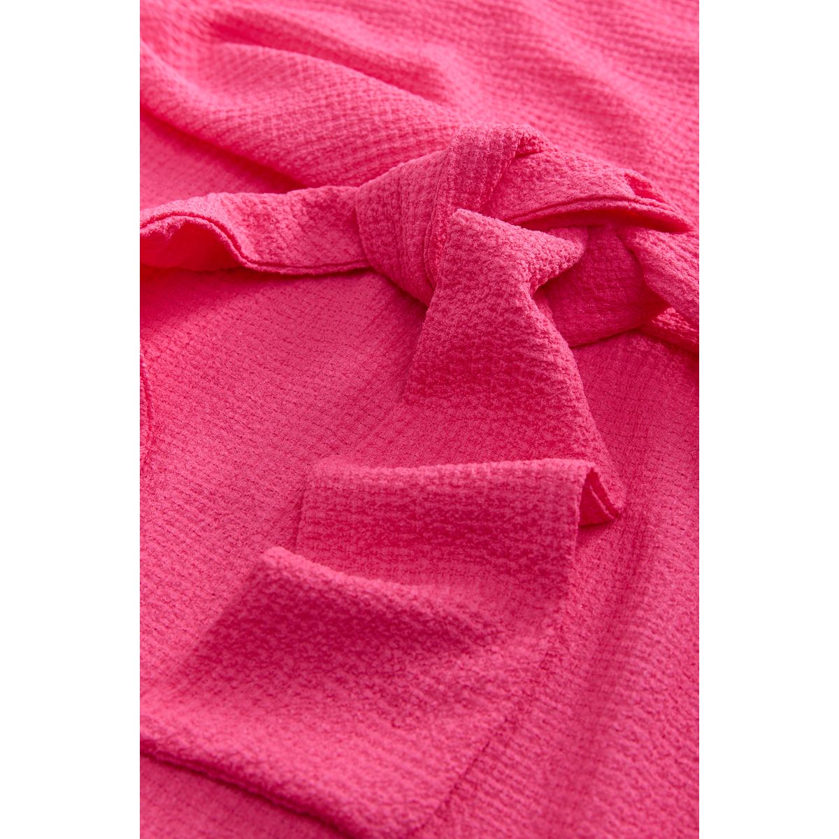 Robe t-shirt texturée nouée à la taille rose, NEXT