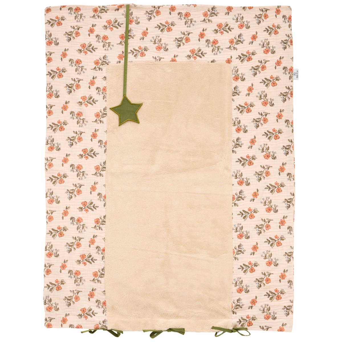 Housse de matelas à langer (60x80 cm) fleurs, fougère, BB & CO