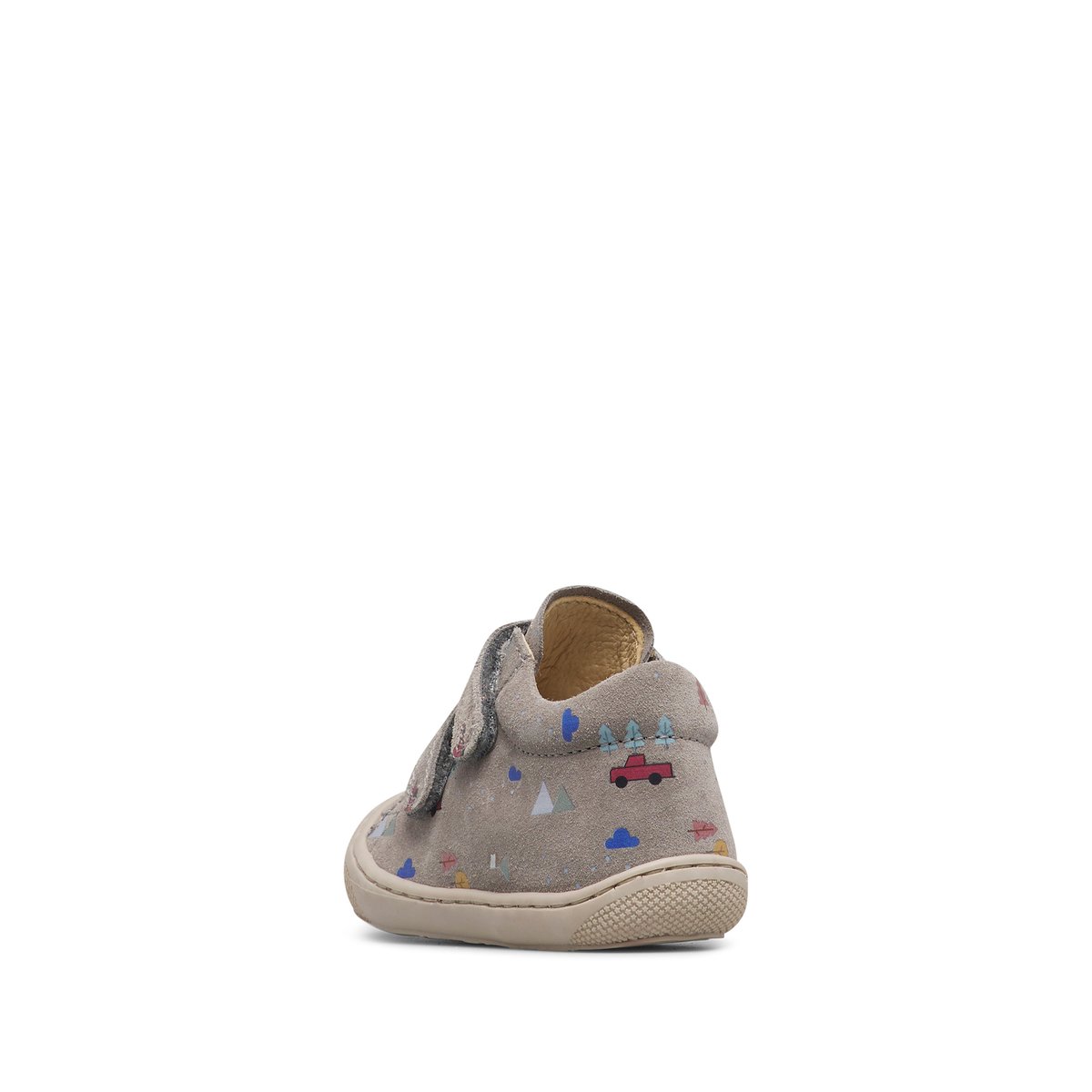 Chaussures premiers pas en suède COCOON VL gris foncé-marine, NATURINO